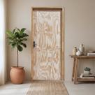 Kit Porta de Madeira Sarrafeada 210x72cm Batente 9cm e Fechadura Abertura Direita SOMAD