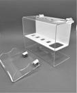 Kit Porta escovas de dente e creme dental de parede acrílico com saboneteira