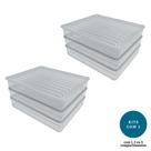 Kit Porta Frios Presunto Queijo Kit Acrílico Resistente Duplo Com Tampa Empilhável