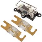 Kit Porta Fusível Caixa Acrílico Midi Universal Pequeno e Fusíveis Mini Faca Solar Ouro Modelo Anl Tecnoise Distribuidor Kit Porta Fusível Caixa Acrílico Midi Universal Pequeno e Fusíveis Mini Faca Solar Ouro Modelo Anl Tecnoise Distribuidor