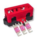 Kit Porta Fusível Mini Faca Midi + 03 Fusíveis 100 Amperes