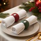 Kit Porta-Guardanapos Natal Decoração de Mesa natalina Kit Porta-Guardanapos Natal Decoração de Mesa natalina