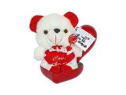 KIT porta joias com urso de pelúcia namorados, amor, presente.