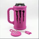 Kit Porta Lata Monster Energy 3 em 1 com Tampa Protetora + Abridor Chaveiro - Kit Porta Lata Monster Energy 3 em 1 com Tampa Protetora + Abridor Chaveiro -