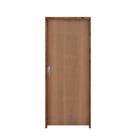 Kit Porta Lisa de Madeira Padrão Imbuia 72 X 2.10 Batente Ecológico 11cm Fechadura Comum Lado Direito- Hale