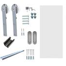Kit Porta Madeira 0,90x2,10m Primer + Trilho Correr 1,80m Polido + Brinde - 319900132 + KTL-180P