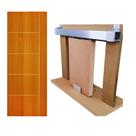 Kit Porta Madeira Frisada 4000 - 80x210 + Trilho Correr 1,60 Natural + Brinde -319400836 + KT-711C4