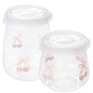 Kit porta mantimentos 1,1 litros e 1,9 litros rosa Flip Plasutil