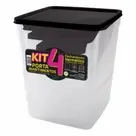 Kit Porta Mantimentos 4 Peças Jogo de Potes de Plástico Quadrado Com Graduação Conjunto de Potes Para Cozinha Tamanho Grande Para Arroz e Feijão Alves