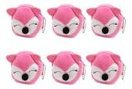 Kit Porta Moedas 6 Unidades Pelúcia Bolsinha Animais Enfeite -