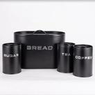 Kit porta pao com 4 pcs preto - isanog Kit porta pao com 4 pcs preto - isanog
