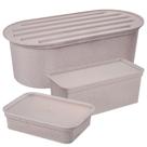 Kit porta pão com migalheira, porta torradas/biscoitos e porta frios Tear Plasutil