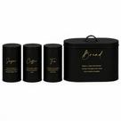 Kit Porta Pão Com Potes Açúcar, Café, Chá Metal Preto Galvanizado
