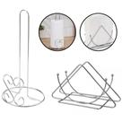 Kit Porta Papel Toalha + Porta Guardanapo Para Mesa Inox Aramado