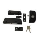 Kit porta pivotante para vidro temperado blindex v/a - Preto