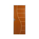 Kit Porta Pronta Açomad Decorada Cantareira Semi-Oca Mogno Abertura Pela Esquerda MGM 215x75 cm