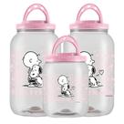 Kit Porta Ração 3 Potes com Alça 3,6LT 1,7LT Multiuso Container