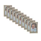 Kit Porta Retrato 10x15 Bege 10 Unidades Moldura Detalhada