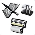 Kit Porta Rolo Escorredor Copos Pratos Louças Cozinha Preto