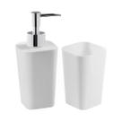 Kit Porta Sabonete e Porta Objetos para Banheiro Astra Branco KBB2-2 Kit Porta Sabonete e Porta Objetos para Banheiro Astra Branco KBB2-2