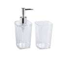 Kit Porta Sabonete e Porta Objetos para Banheiro Astra Cristal KBB2-2 Kit Porta Sabonete e Porta Objetos para Banheiro Astra Cristal KBB2-2