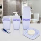 Kit Porta Sabonete Líquido Dispenser Porta Escova De Dentes Porta Algodão Cotonete Saboneteira Para Sabão Barra Conjunto Para Banheiro Lavabo Pia