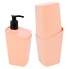 Kit Porta Sabonete Líquido Porta Escova De Banheiro Lavabo