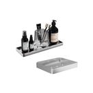 Kit Porta Shampoo Prateleira Inox 8x25 Alumínio + Saboneteira Inox Parede Prata Cromo Kit Porta Shampoo Prateleira Inox 8x25 Alumínio + Saboneteira Inox Parede Prata Cromo