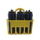 Kit Porta Squeeze Amarela com 6 Squeeze s/ logo azul marinho preta Rythmoon