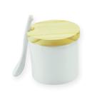 Kit Porta Tempero Condimentos de Cerâmica Base de Madeira