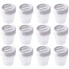 Kit porta temperos/condimentos rosca 65ml branco 12 peças Plasutil ref. 4649