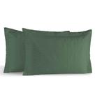 Kit Portas Travesseiros Gold Percal 200 Fios Algodão 50cm X 70cm 2 Peças - Verde Militar