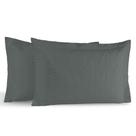 Kit Portas Travesseiros Silver Percal 180 Fios 50cm x 70cm 2 Peças - Grafite
