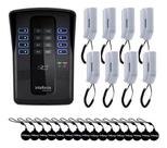 Kit Porteiro Eletrônico Coletivo 8 Pontos com Interfones e Cartão de Proximidade RFID - Intelbras