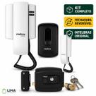 Kit Porteiro Eletrônico Intelbras IPR 8010 Fechadura AGL Reversível 12V Interfone Residencial Completo