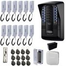 Kit Porteiro Interfone Coletivo Eletronico Para 12 Apartamentos 12 Pontos Completo Intelbras Tag Fechadura Eletroima