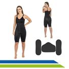 Kit Pós-cirúrgico para Lipoaspiração e Procedimentos Nos Glúteos com Cinta e Kit Placas Rígidas Cor Preta- New Form