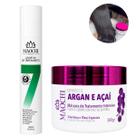 Kit Pós Química Tratamento Neutralizante Manutenção do Liso Progressiva Uso Diário Máscara Leave in Reparador Proteção Térmica 7in1 Maochi Cosméticos