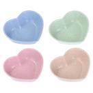 Kit Pote Bowl Molheira Mini Coração Em Fibra De Bambu 3 unidades