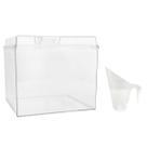 Kit Pote Cereais Quadrado com Tampa 3,3lts + Concha 300ml