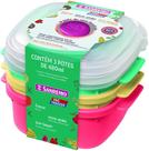 Kit Pote Coloridos Sanremo 480ml Freezer - Microondas