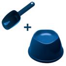 Kit Pote Comedor Alto Elevado Pet + Pá Dosadora Colher Ração Kit Pote Comedor Alto Elevado Pet + Pá Dosadora Colher Ração