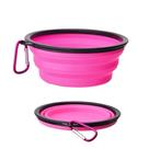 Kit pote comedouro e bebedouro para pets viagem passeio 2 unidades