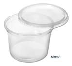 Kit Pote Descartável Redondo C/ Tampa 500ml - 75 Unids Kit Pote Descartável Redondo C/ Tampa 500ml - 75 Unids