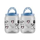 Kit Pote Dog Love para Ração 1 Litro com Tampa Hermética