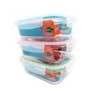 Kit Pote Hermético de Vidro Fitness Para Marmita 1040ml