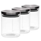 Kit Pote Hermético Redondo com Tampa Inox Mimo 750ml - 3 Peças