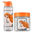 Kit Pote Lanche Biscoitos + Squeeze 750ml Lancheira Infantil