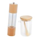 Kit Pote Mantimentos C/ Colher 500ml + Moedor Temperos Sal