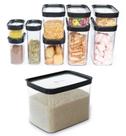 Kit Pote Organizador Acrílico Hermético Para Cozinha 10 Peças